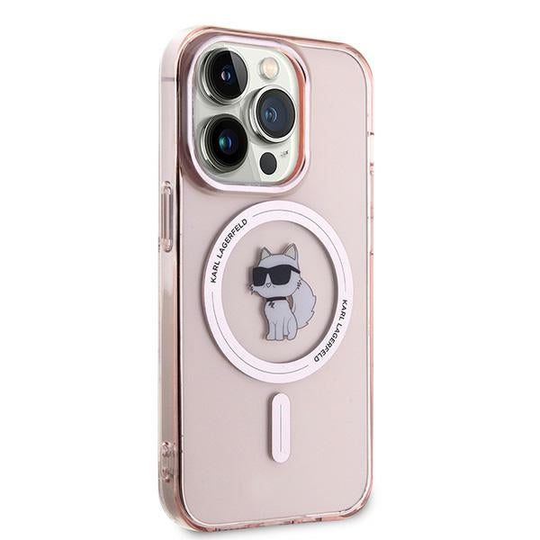 MagSafe-kotelo Apple iPhone 14 Pro Maxille, Karl Lagerfeld, IML Choupette, Pinkki