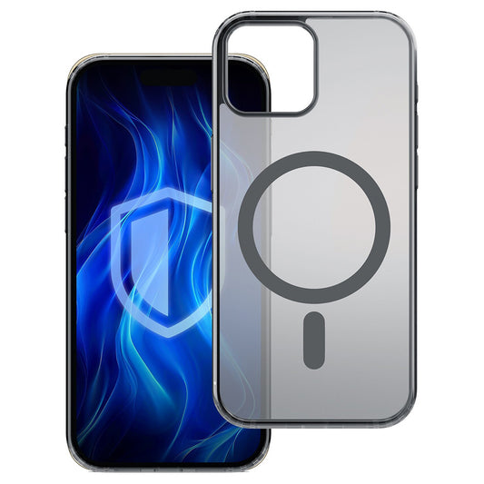 MagSafe-kuori Apple iPhone 15:lle, 3MK, Frosty MagCase, Musta satiini