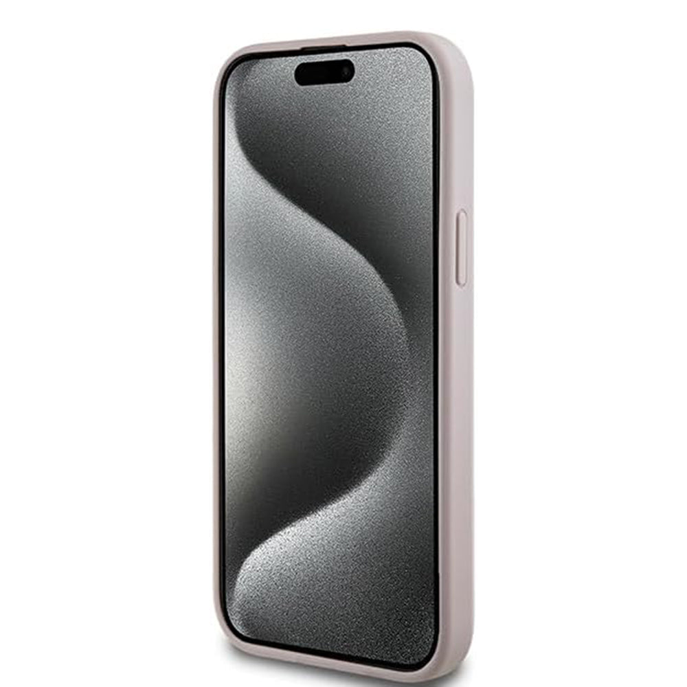 MagSafe-kotelo Apple iPhone 15:lle, Guess, 4G Collection, Pinkki
