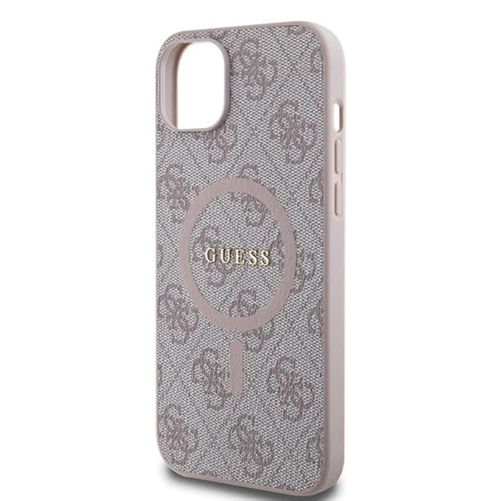 MagSafe-kotelo Apple iPhone 15:lle, Guess, 4G Collection, Pinkki