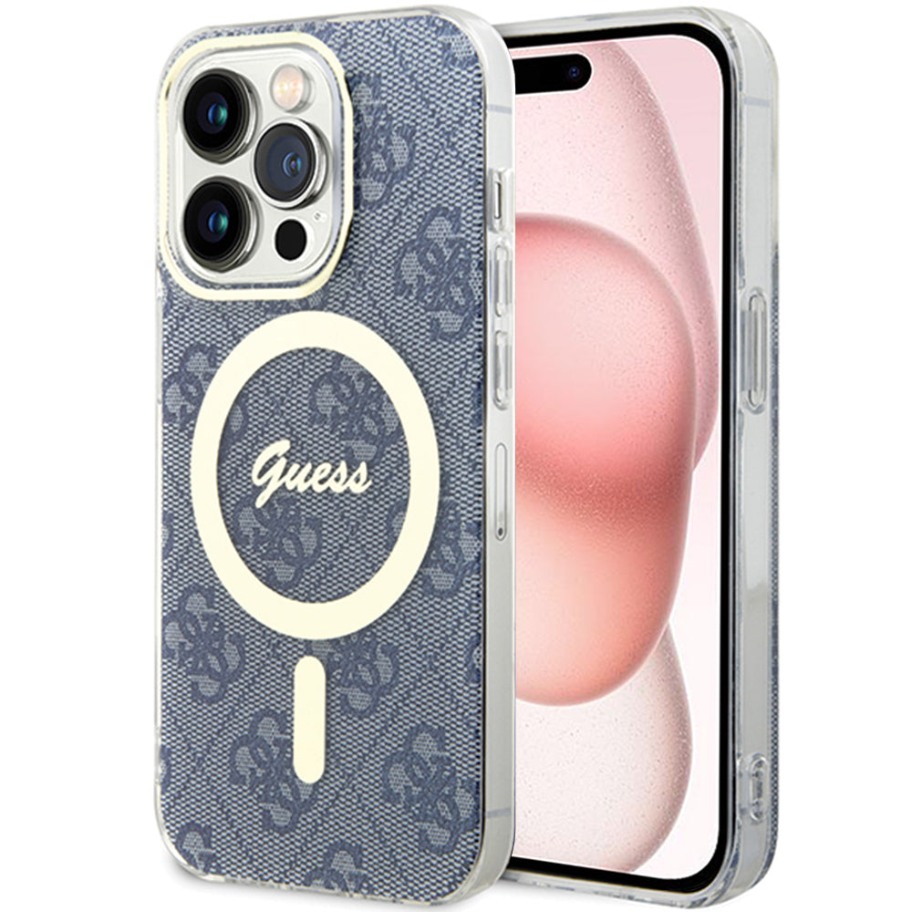 MagSafe-kotelo Apple iPhone 15:lle, Guess, IML 4G, Sininen