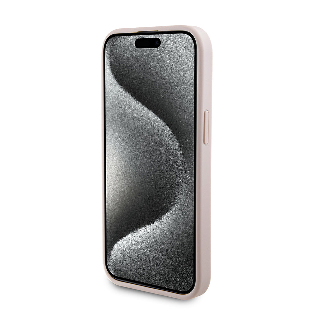 MagSafe-kotelo Apple iPhone 15:lle, Guess, Powerbank 4G Metal Logo, Pinkki
