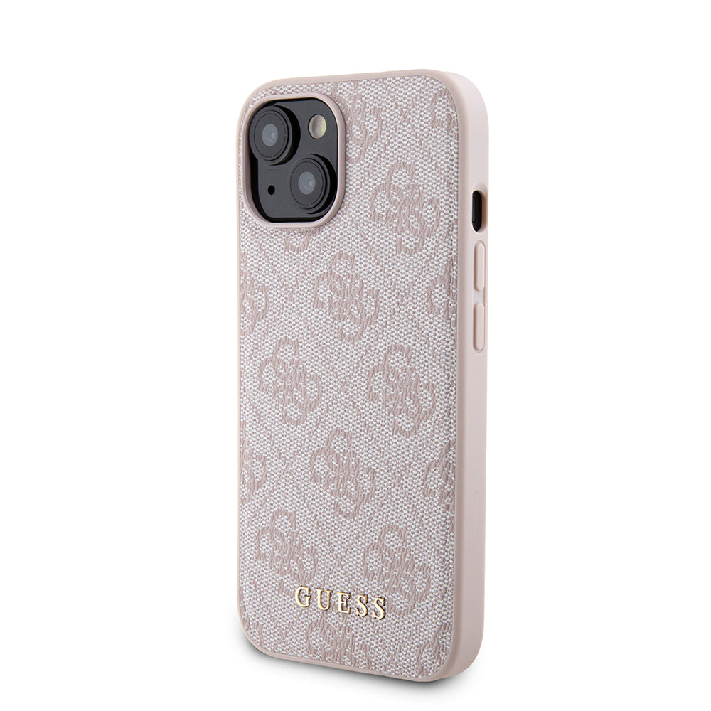 MagSafe-kotelo Apple iPhone 15:lle, Guess, Powerbank 4G Metal Logo, Pinkki