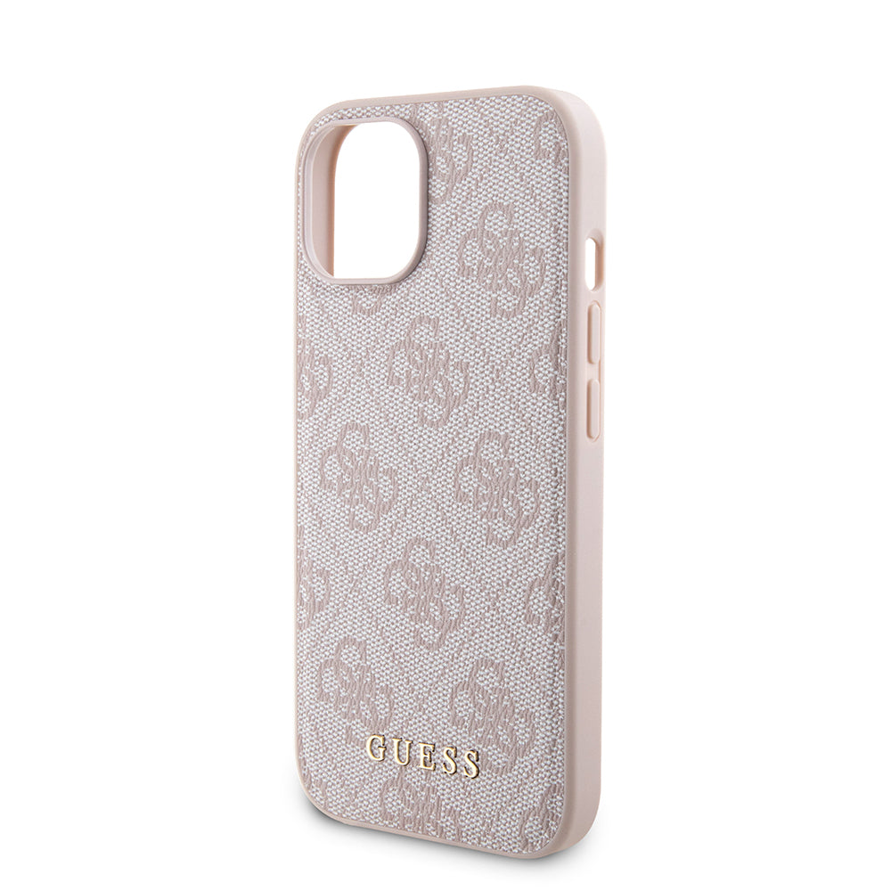 MagSafe-kotelo Apple iPhone 15:lle, Guess, Powerbank 4G Metal Logo, Pinkki