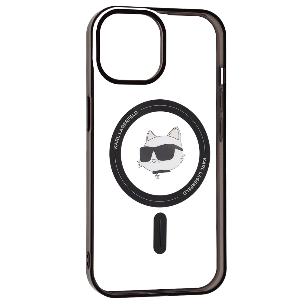 MagSafe-kotelo Apple iPhone 15:lle, Karl Lagerfeld, IML Choupette's Head, Läpinäkyvä