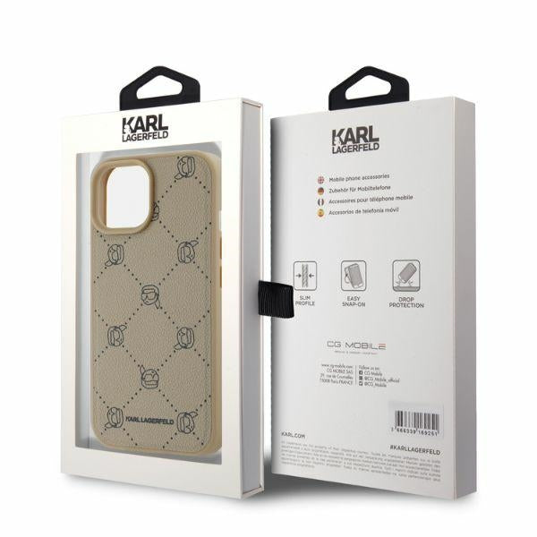 MagSafe-kotelo Apple iPhone 15:lle, Karl Lagerfeld, Karl's Head, Beige