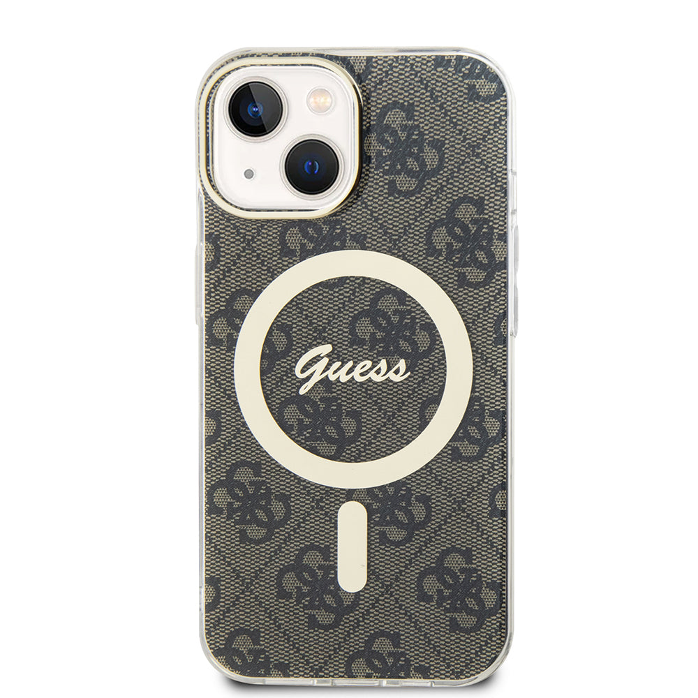 MagSafe-kotelo Apple iPhone 15 Plus -puhelimelle, Guess, IML 4G, Ruskea