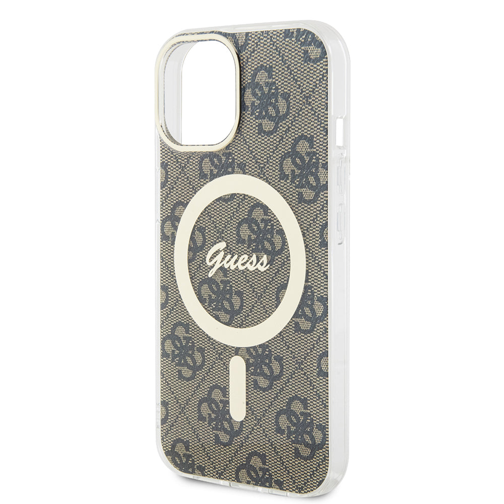 MagSafe-kotelo Apple iPhone 15 Plus -puhelimelle, Guess, IML 4G, Ruskea
