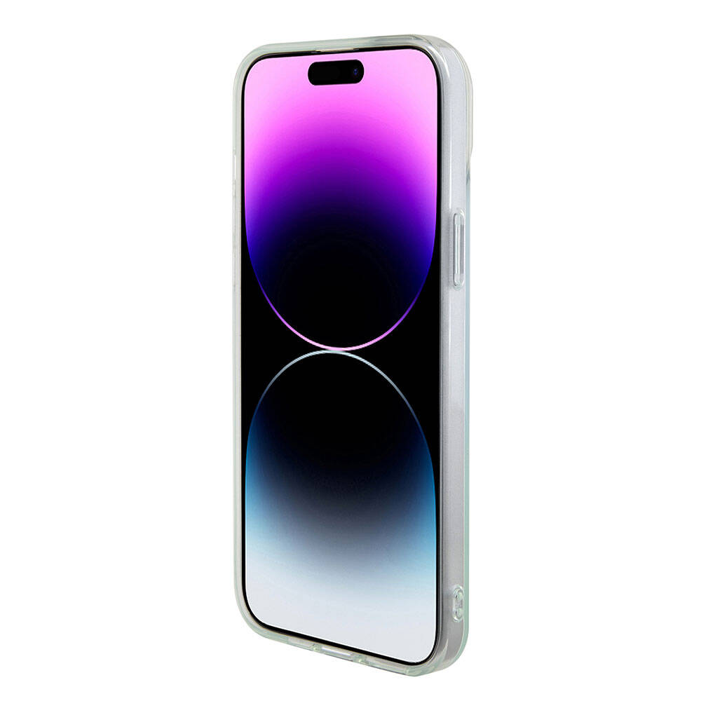 MagSafe-kotelo Apple iPhone 15 Plus -puhelimelle, Guess, IML Iridescent, Turkoosi