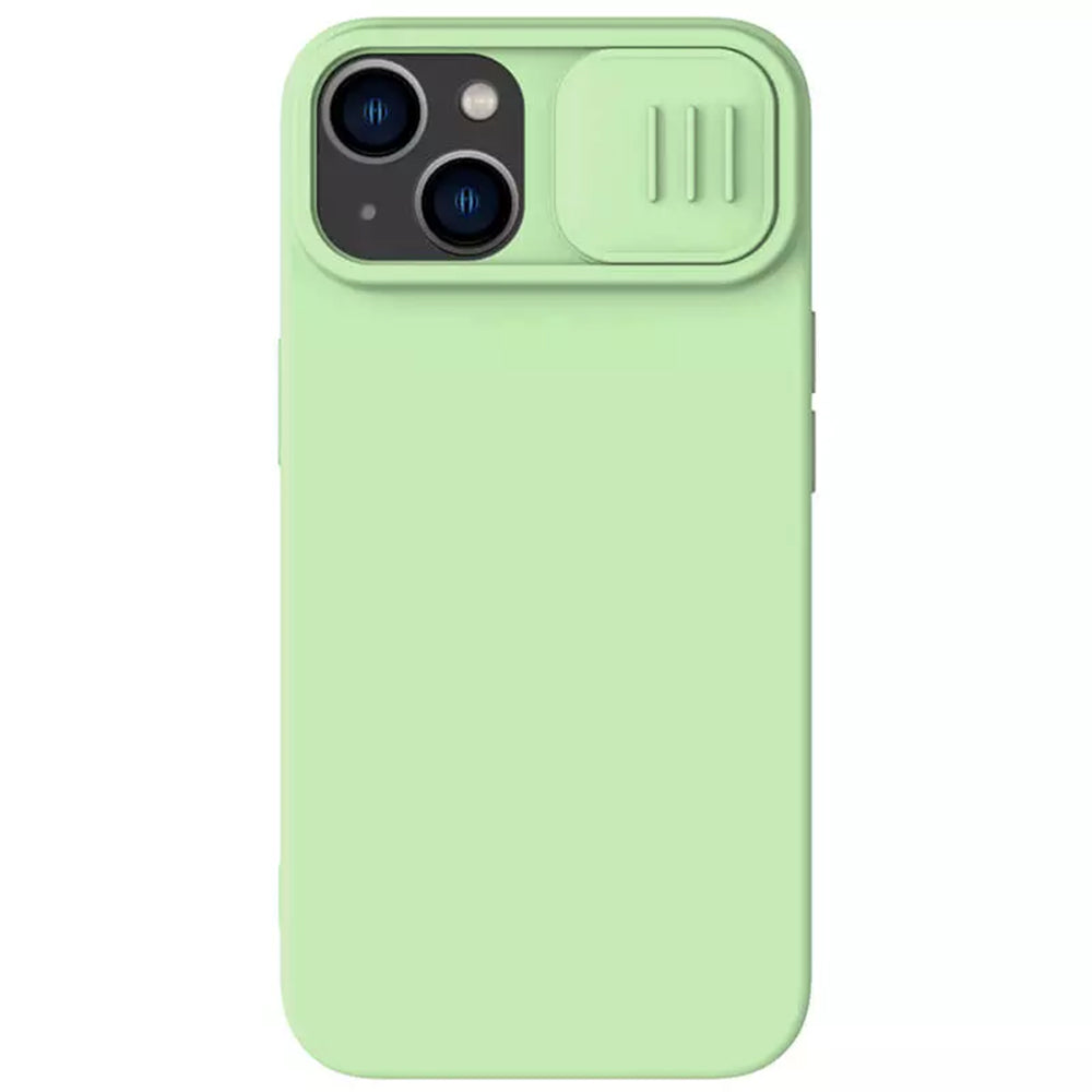 MagSafe-kuori Apple iPhone 15 Plus -puhelimelle, Nillkin, CamShield Silky, Vaaleanvihreä