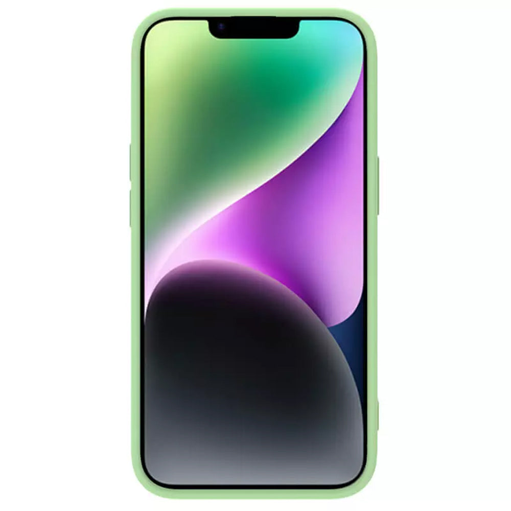 MagSafe-kuori Apple iPhone 15 Plus -puhelimelle, Nillkin, CamShield Silky, Vaaleanvihreä