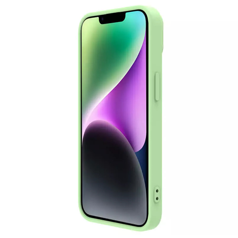 MagSafe-kuori Apple iPhone 15 Plus -puhelimelle, Nillkin, CamShield Silky, Vaaleanvihreä