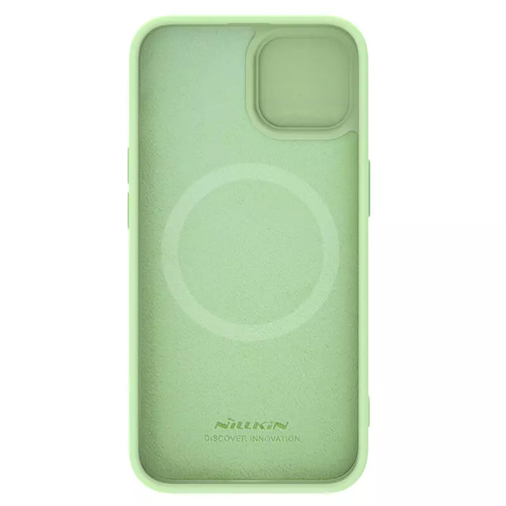 MagSafe-kuori Apple iPhone 15 Plus -puhelimelle, Nillkin, CamShield Silky, Vaaleanvihreä