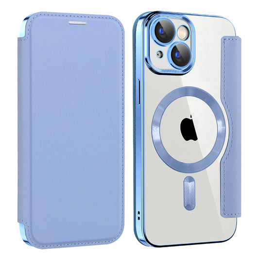 MagSafe-kuori Apple iPhone 15 Plus:lle, Techsuit, SmartMag Book, Sininen