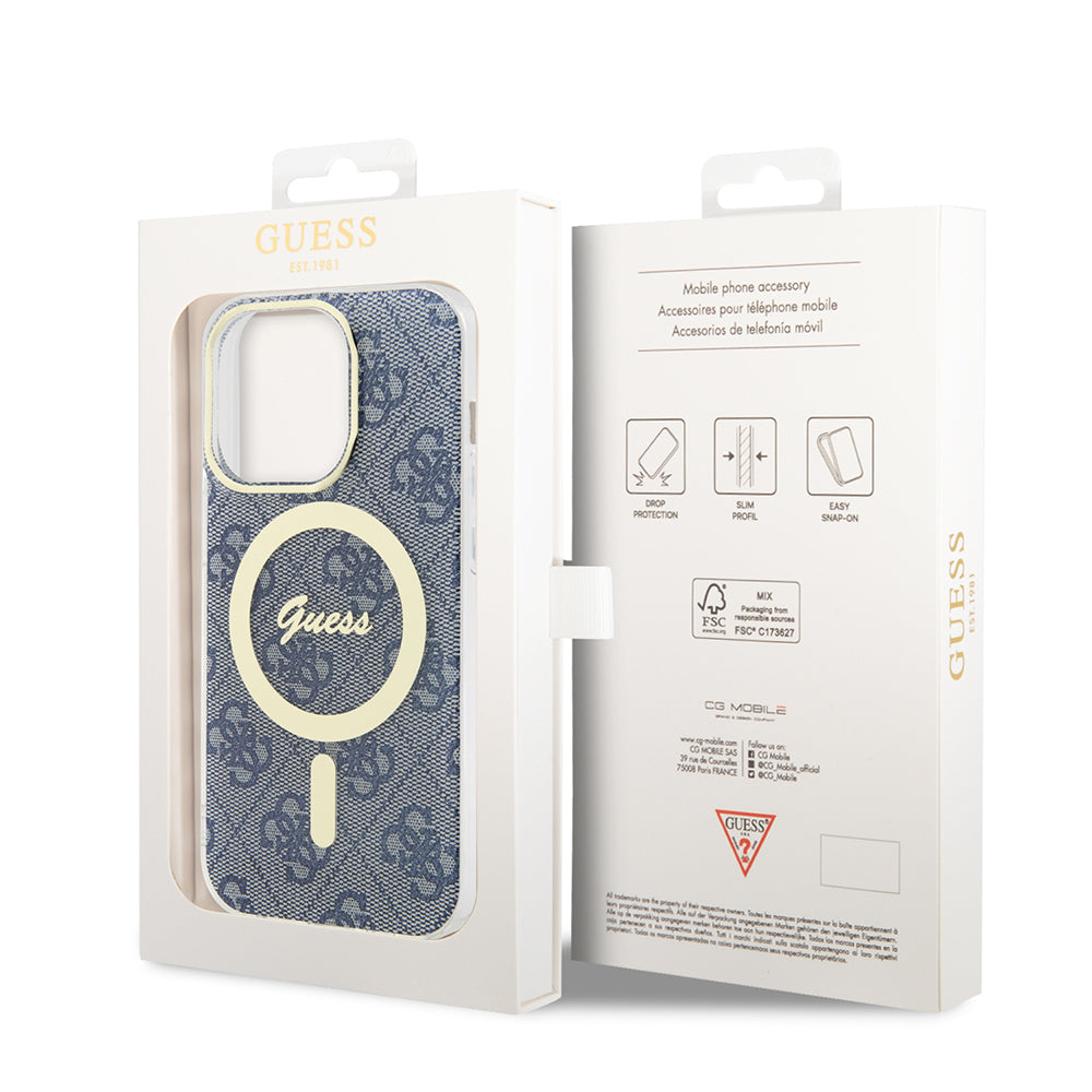 MagSafe-kotelo Apple iPhone 15 Prolle, Guess, IML 4G, Sininen