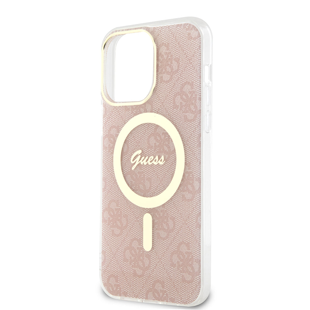 MagSafe-kotelo Apple iPhone 15 Prolle, Guess, IML 4G, Pinkki