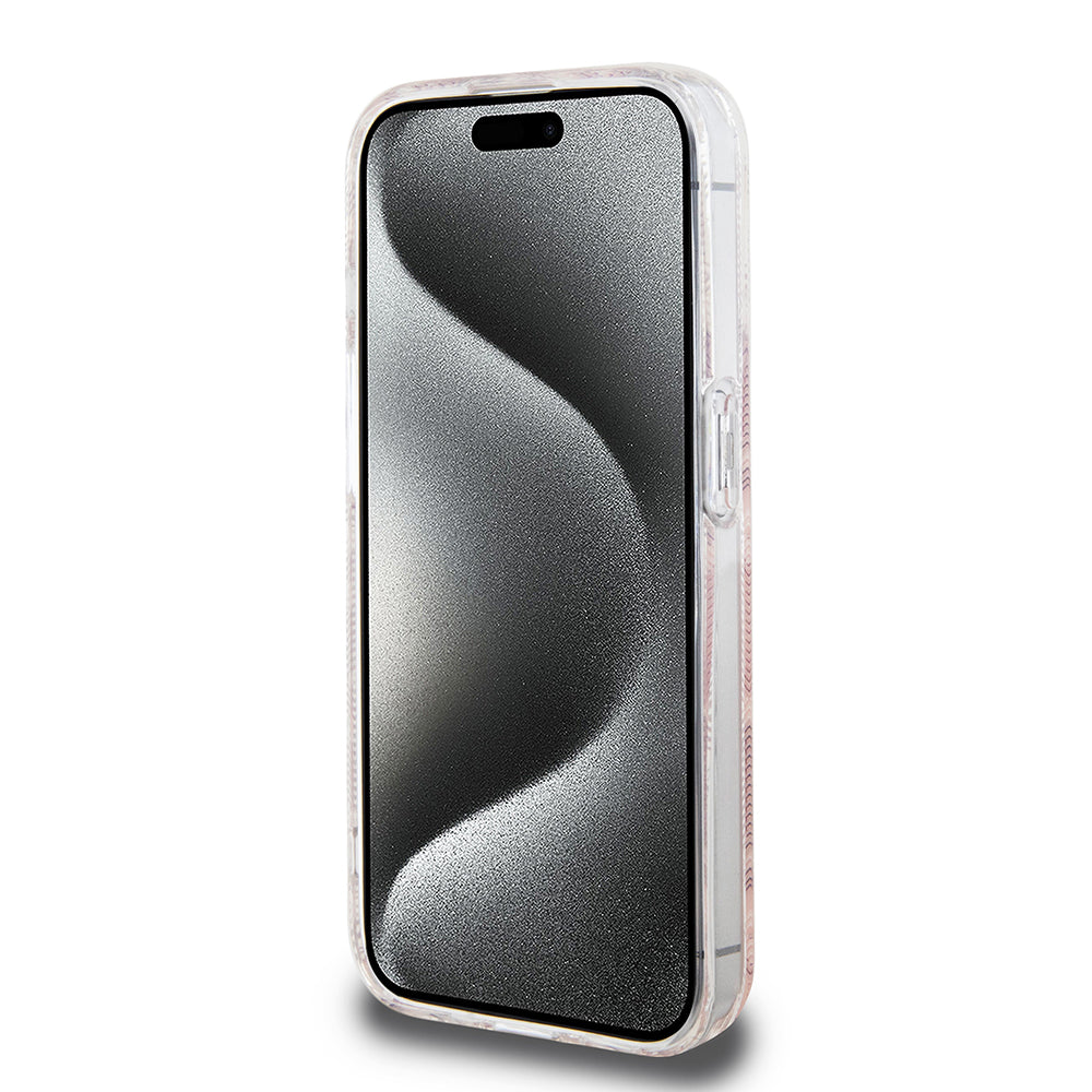MagSafe-kotelo Apple iPhone 15 Prolle, Guess, IML Gcube, Pinkki