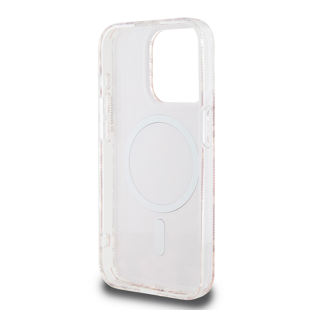 MagSafe-kotelo Apple iPhone 15 Prolle, Guess, IML Gcube, Pinkki