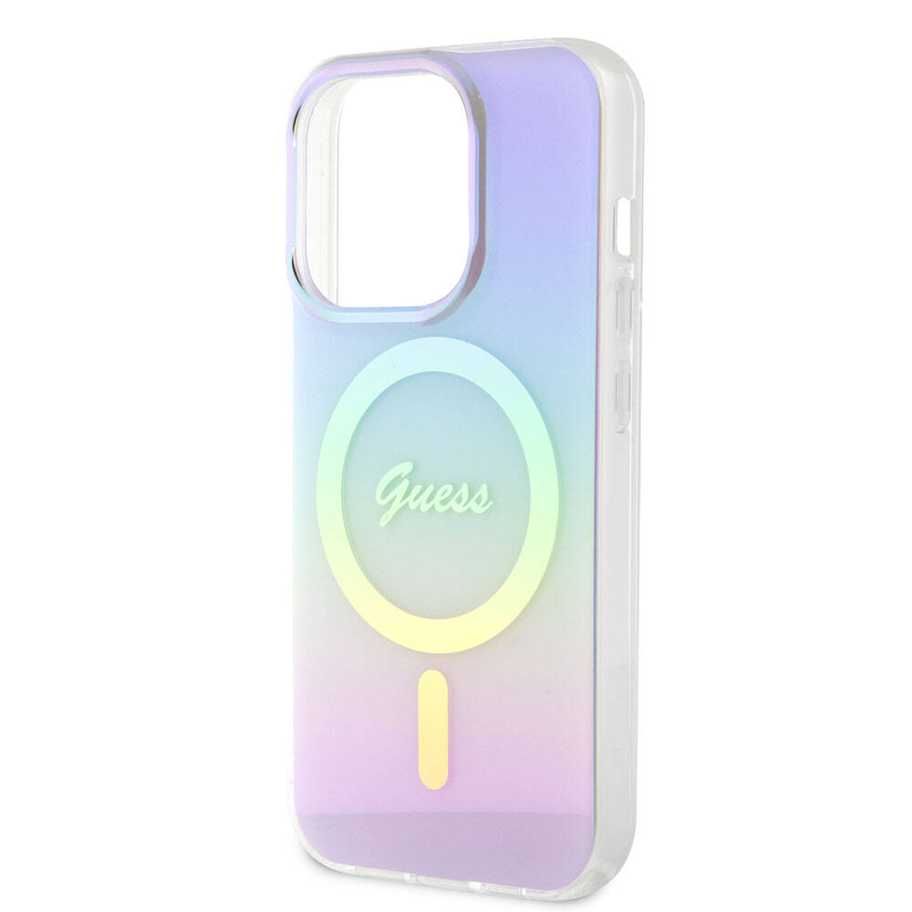MagSafe-kotelo Apple iPhone 15 Prolle, Guess, IML Iridescent, Violetti