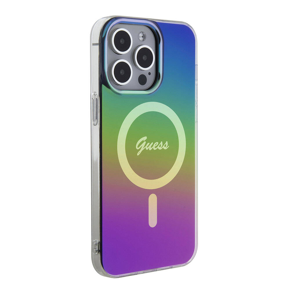 MagSafe-kotelo Apple iPhone 15 Prolle, Guess, IML Iridescent, Monivärinen