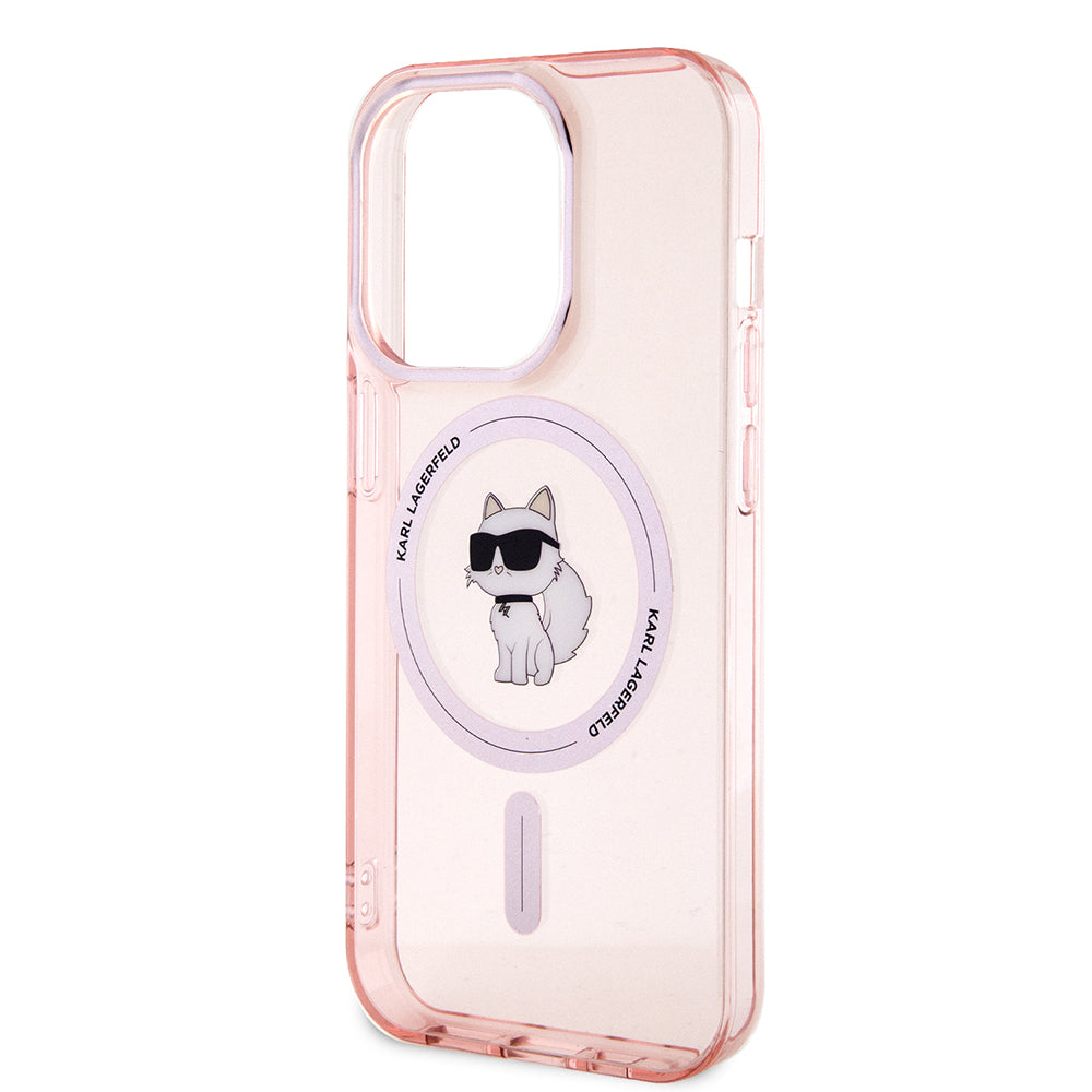 MagSafe-kotelo Apple iPhone 15 Prolle, Karl Lagerfeld, IML Choupette, Pinkki
