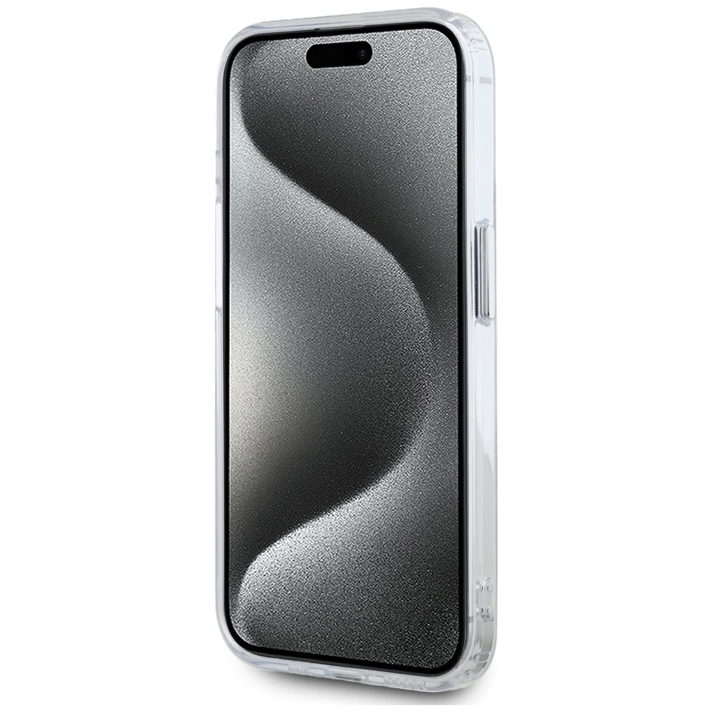 MagSafe-kotelo Apple iPhone 15 Prolle, Karl Lagerfeld, IML Metal Karl's Head, Valkoinen