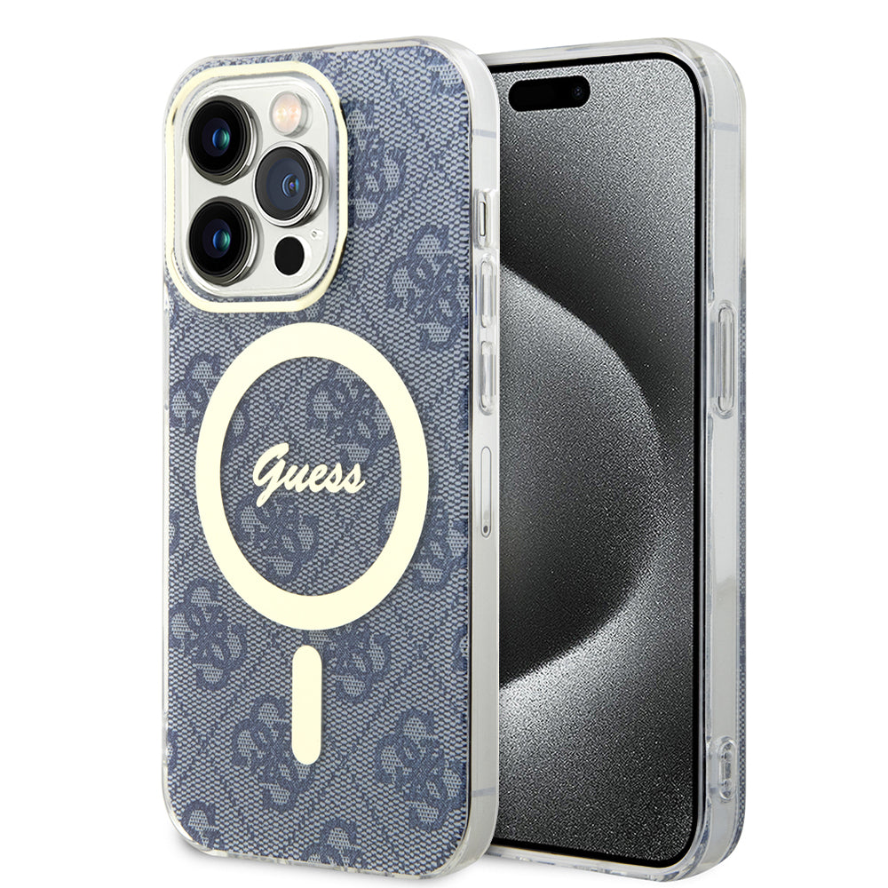 MagSafe-kotelo Apple iPhone 15 Pro Maxille, Guess, IML 4G, Sininen