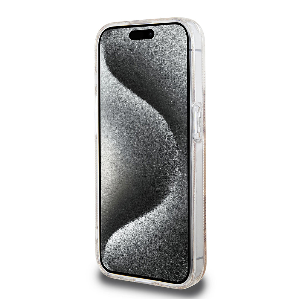 MagSafe-kotelo Apple iPhone 15 Pro Maxille, Guess, IML Gcube, Ruskea
