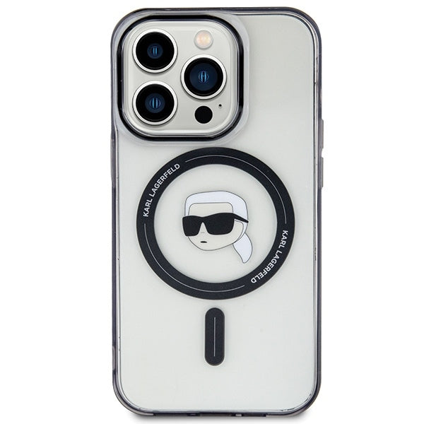 MagSafe-kotelo Apple iPhone 15 Pro Maxille, Karl Lagerfeld, IML Karl's Head, Läpinäkyvä