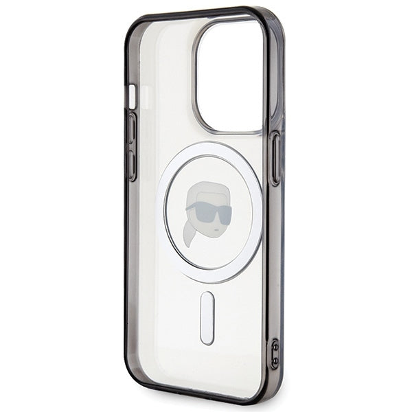 MagSafe-kotelo Apple iPhone 15 Pro Maxille, Karl Lagerfeld, IML Karl's Head, Läpinäkyvä