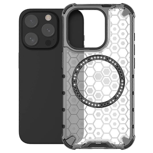 MagSafe-kuori Apple iPhone 15 Pro Maxille, Techsuit, HoneyComb Shield, Valkoinen