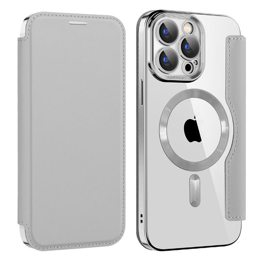 MagSafe-kuori Apple iPhone 15 Pro Maxille, Techsuit, SmartMag Book, Harmaa