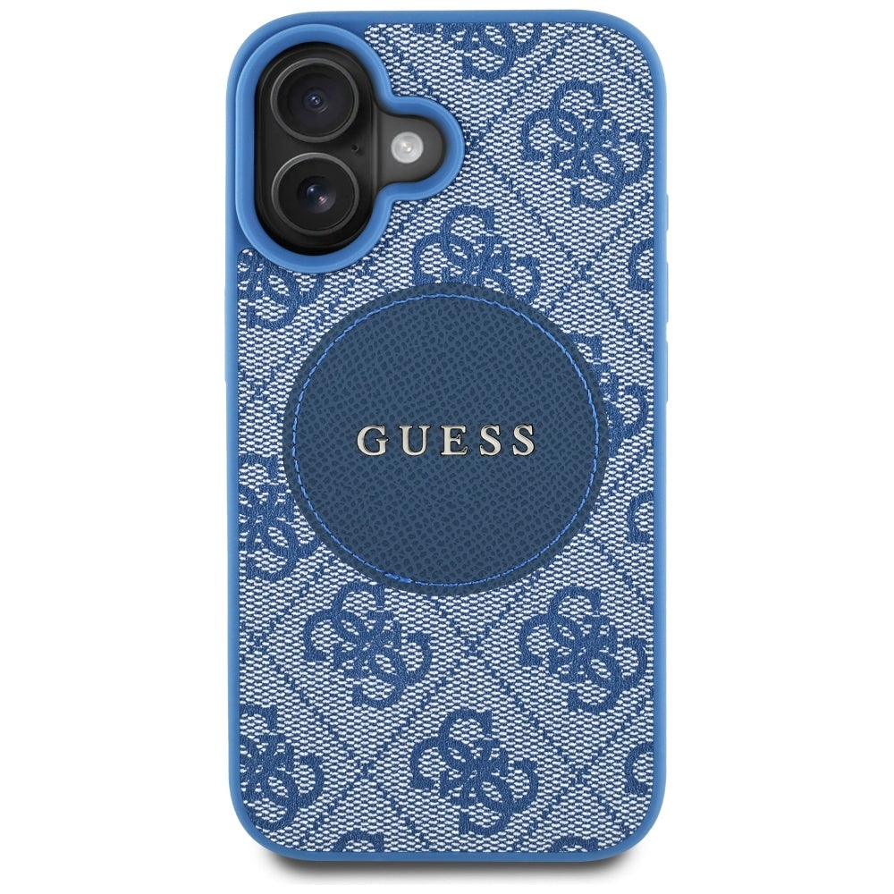 MagSafe-kotelo Apple iPhone 16:lle, Guess, 4G Circle Classic Logo, Sininen