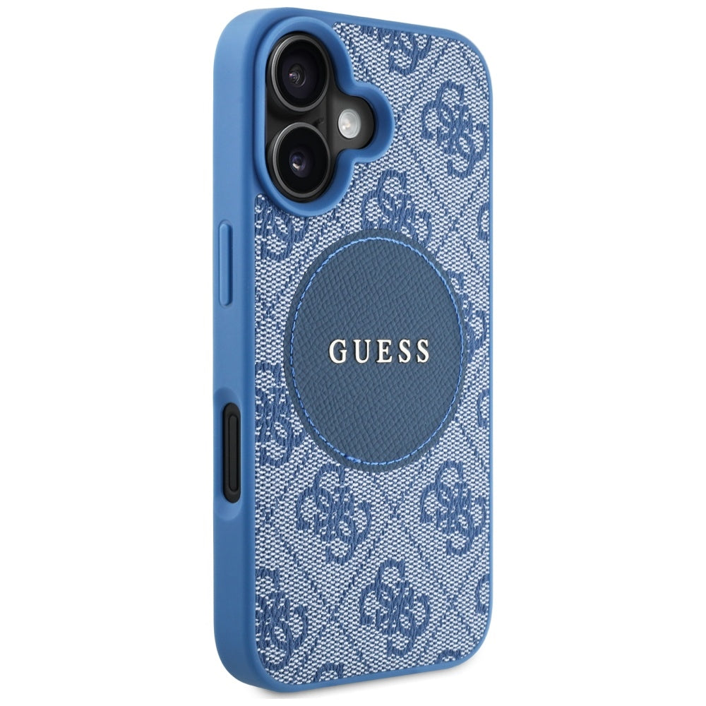 MagSafe-kotelo Apple iPhone 16:lle, Guess, 4G Circle Classic Logo, Sininen