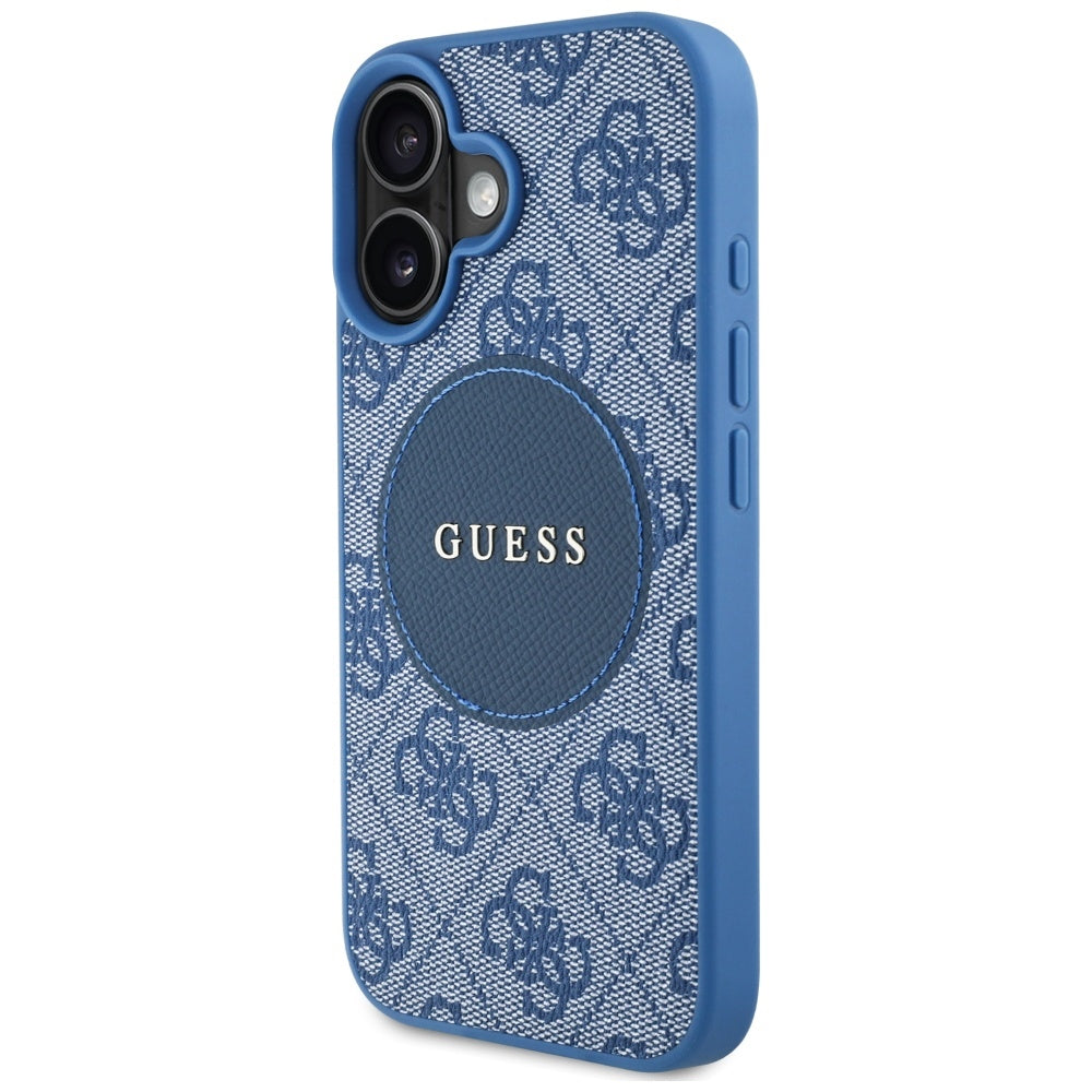 MagSafe-kotelo Apple iPhone 16:lle, Guess, 4G Circle Classic Logo, Sininen