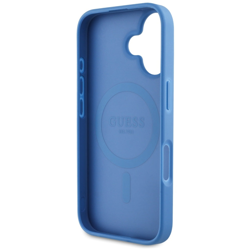 MagSafe-kotelo Apple iPhone 16:lle, Guess, 4G Circle Classic Logo, Sininen