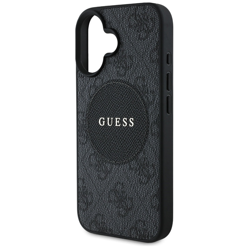 MagSafe-kotelo Apple iPhone 16:lle, Guess, 4G Circle Classic Logo, Musta