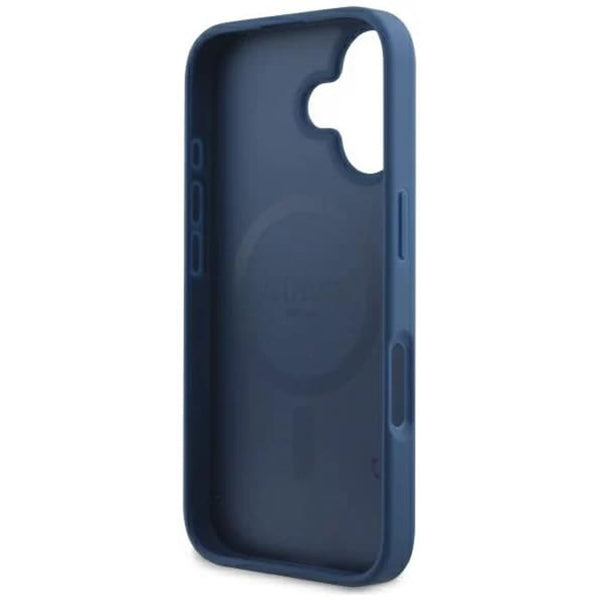 MagSafe-kotelo Apple iPhone 16:lle, Guess, 4G Printed Stripes, Sininen