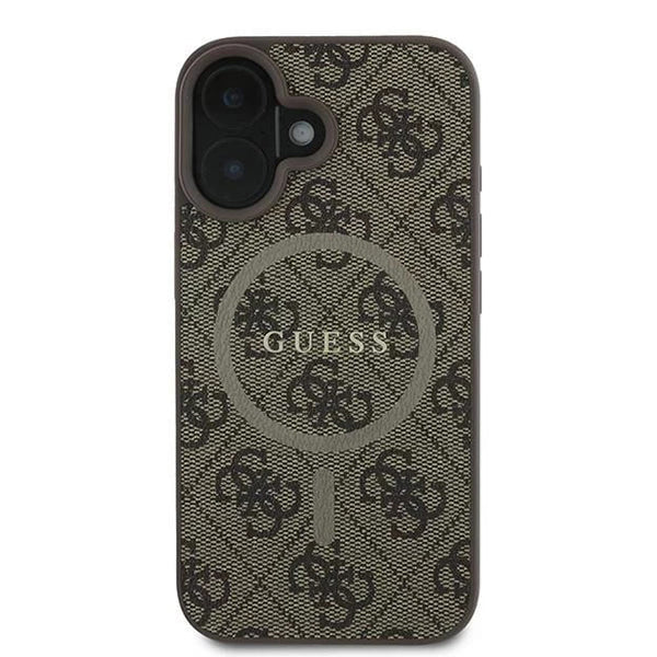 MagSafe-kotelo Apple iPhone 16:lle, Guess, 4G Ring Classic Logo, Ruskea
