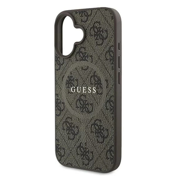 MagSafe-kotelo Apple iPhone 16:lle, Guess, 4G Ring Classic Logo, Ruskea