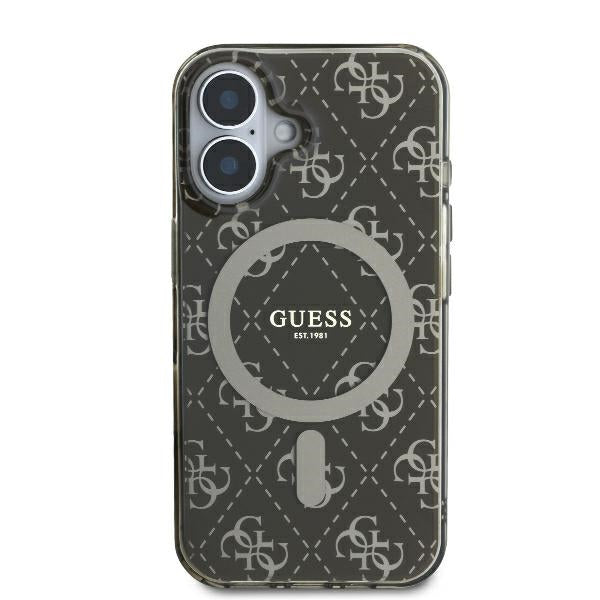 MagSafe-kotelo Apple iPhone 16:lle, Guess, IML 4G Background, Ruskea