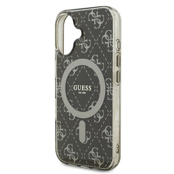 MagSafe-kotelo Apple iPhone 16:lle, Guess, IML 4G Background, Ruskea