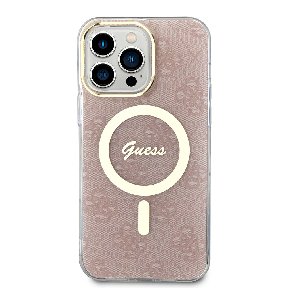 MagSafe-kotelo Apple iPhone 16:lle, Guess, IML 4G, Pinkki