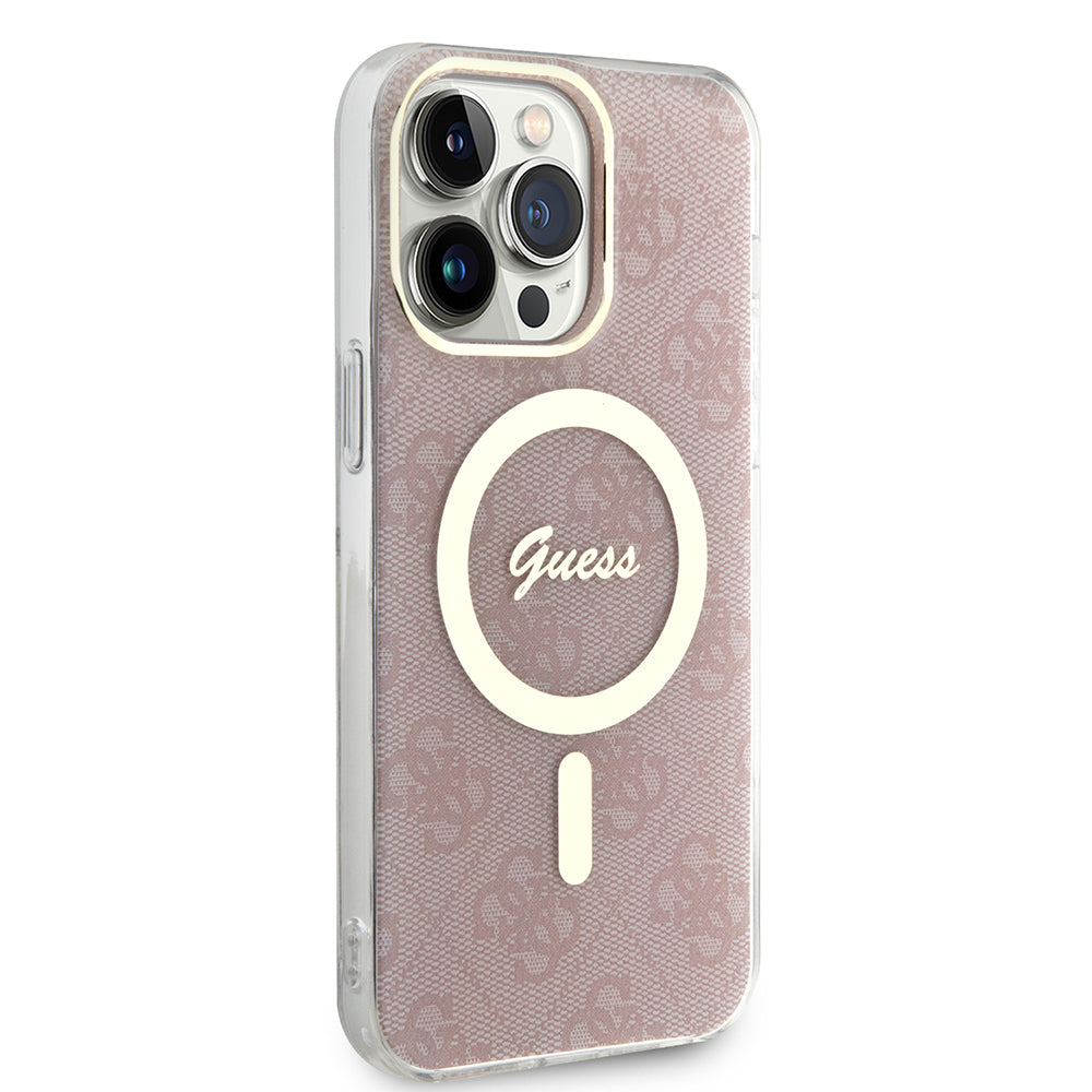 MagSafe-kotelo Apple iPhone 16:lle, Guess, IML 4G, Pinkki