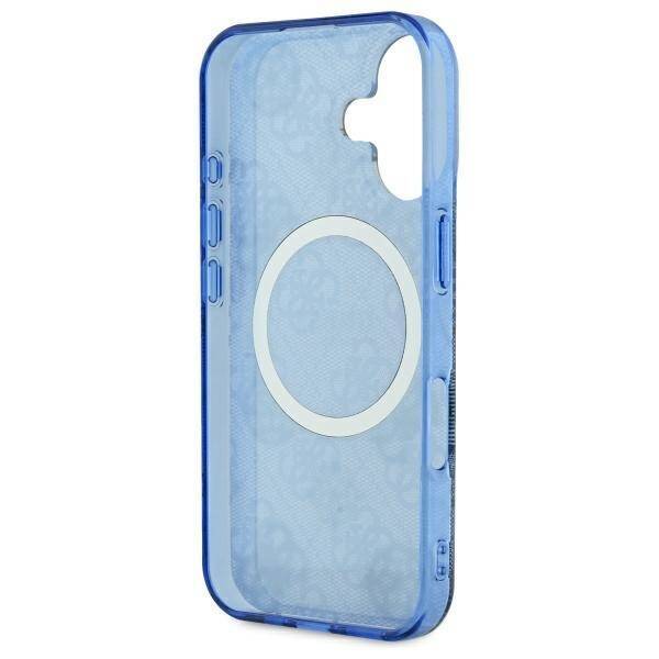MagSafe-kotelo Apple iPhone 16:lle, Guess, IML Peony On 4G Background, Sininen