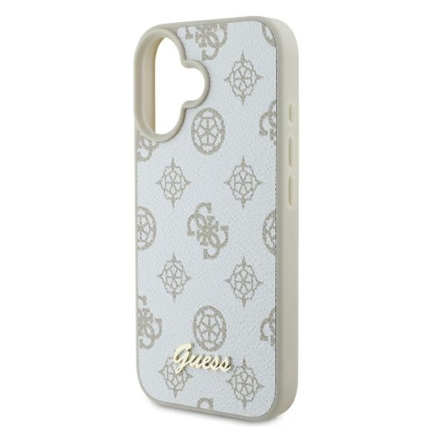MagSafe-kotelo Apple iPhone 16:lle, Guess, Peony Script, Valkoinen