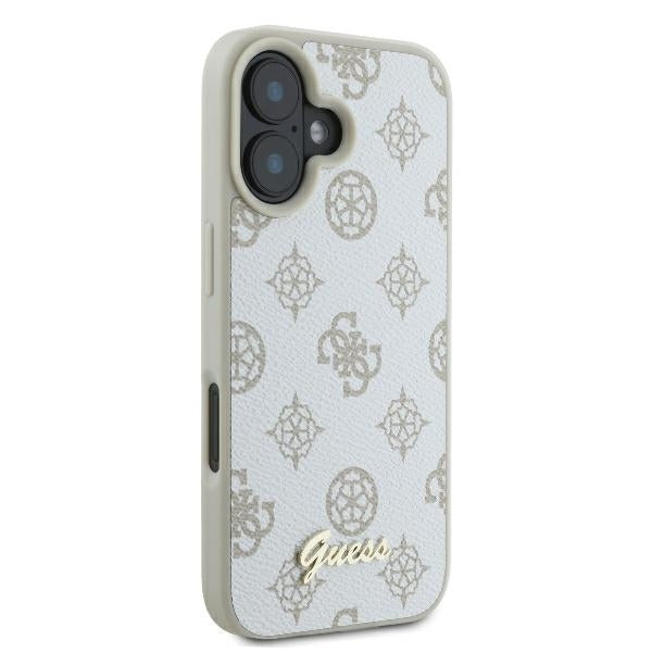 MagSafe-kotelo Apple iPhone 16:lle, Guess, Peony Script, Valkoinen