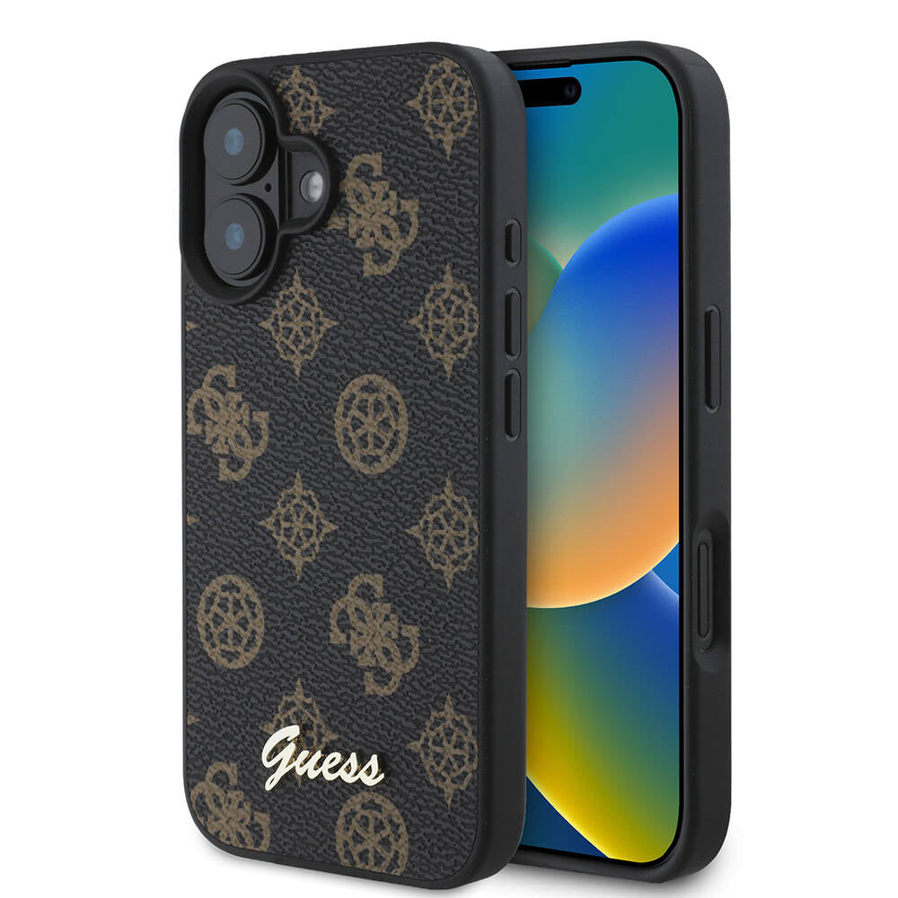 MagSafe-kotelo Apple iPhone 16:lle, Guess, Peony Script, Musta