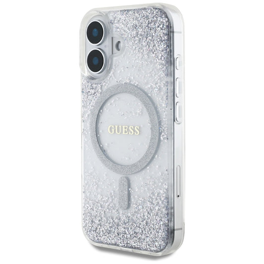 MagSafe-kotelo Apple iPhone 16:lle, Guess, Resin Gradient Glitter, Hopea