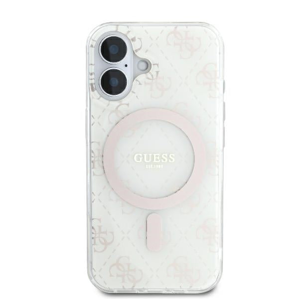 MagSafe-kotelo Apple iPhone 16 Plus -puhelimelle, Guess, IML 4G Background, Valkoinen